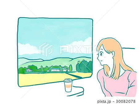 人物、女性、20代、1人、旅行、一人旅、観光、トランク、おしゃれ、白バック - イラスト作品紹介イラスト＆写真のストックフォトwaha ワーハ