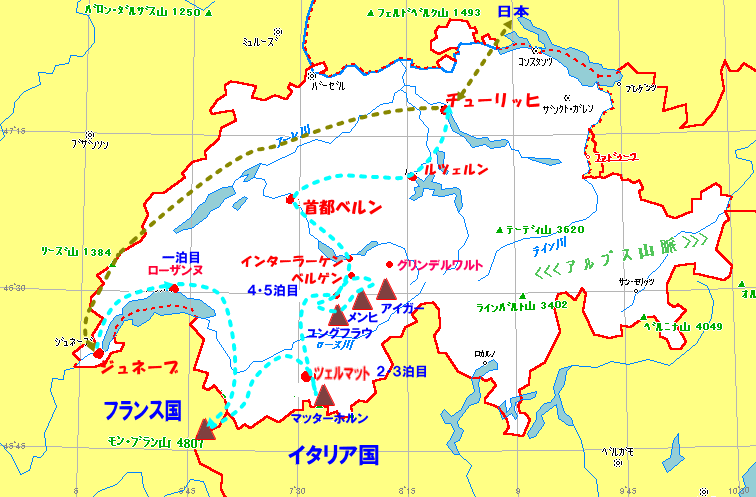ジュネーブの地図スイス- メルカリ