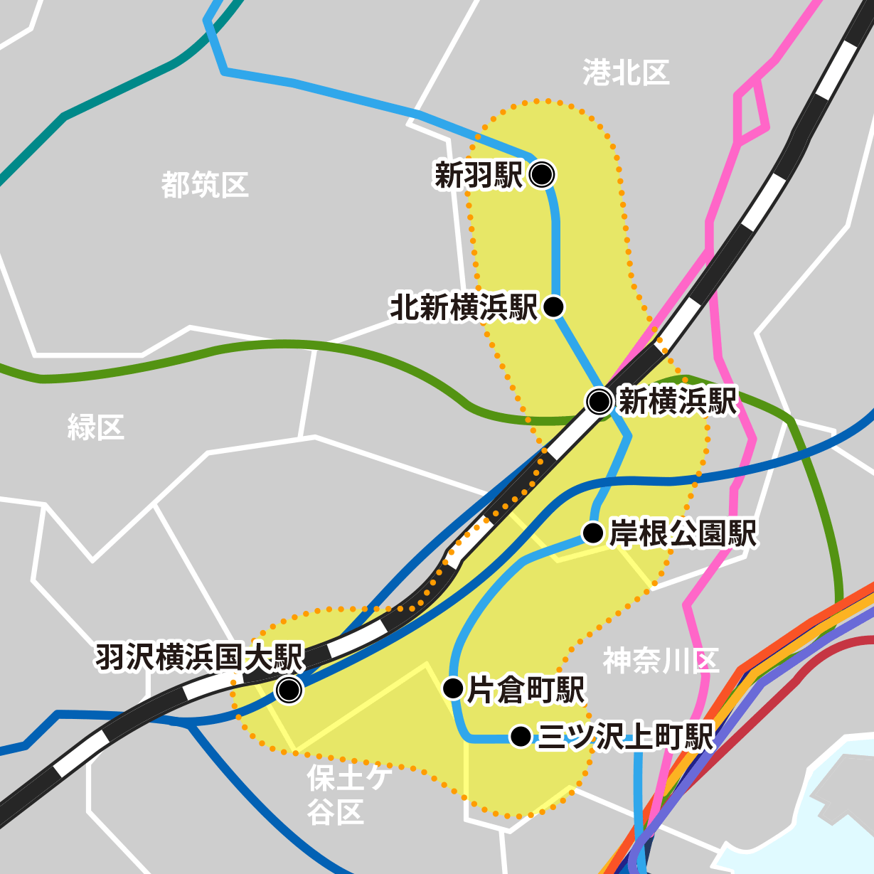 新横浜駅の構内図 東海道新幹線わかりやすい地図と写真 - 駅ずかん
