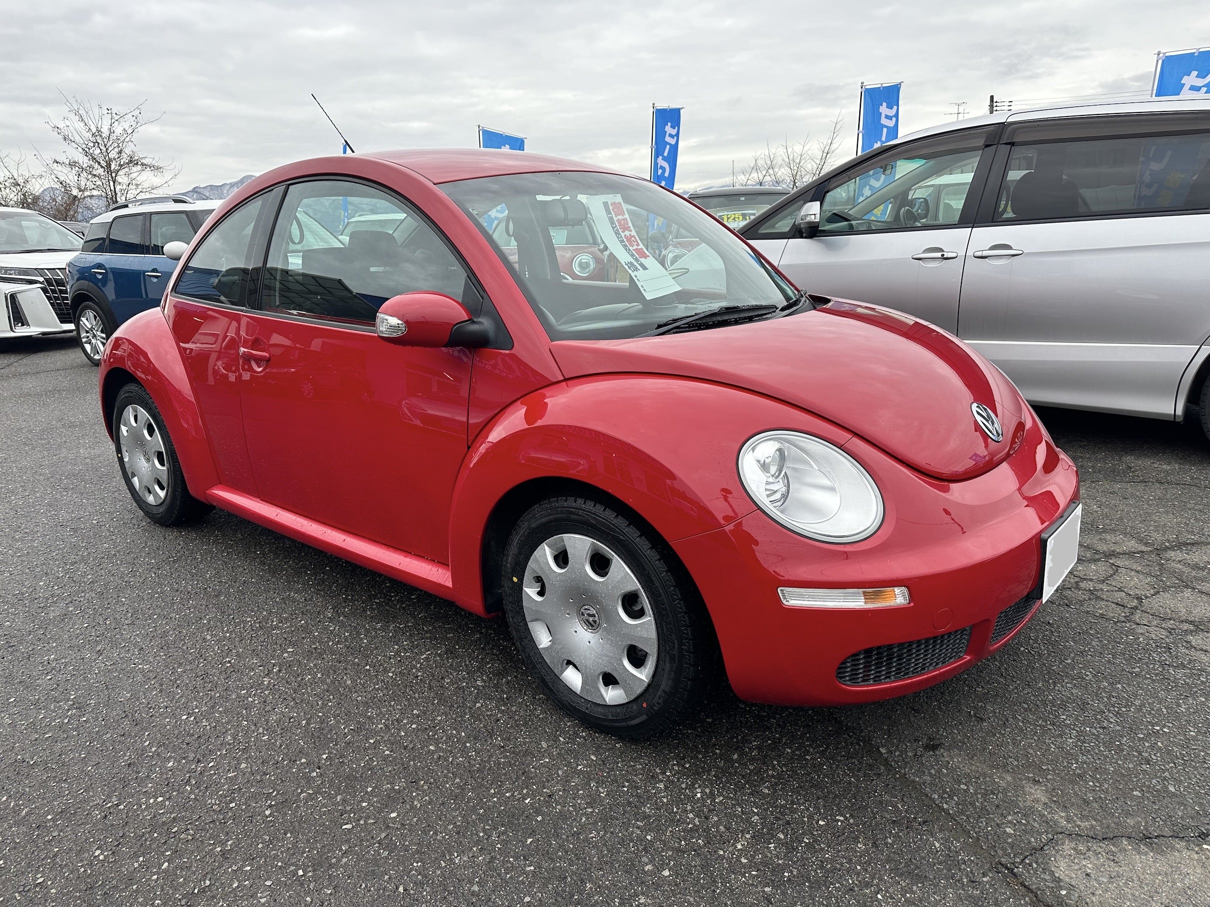 マイスト1 18☆フォルクスワーゲン ニュービートル 赤☆ダイキャストカー ミニカー Volkswagen New