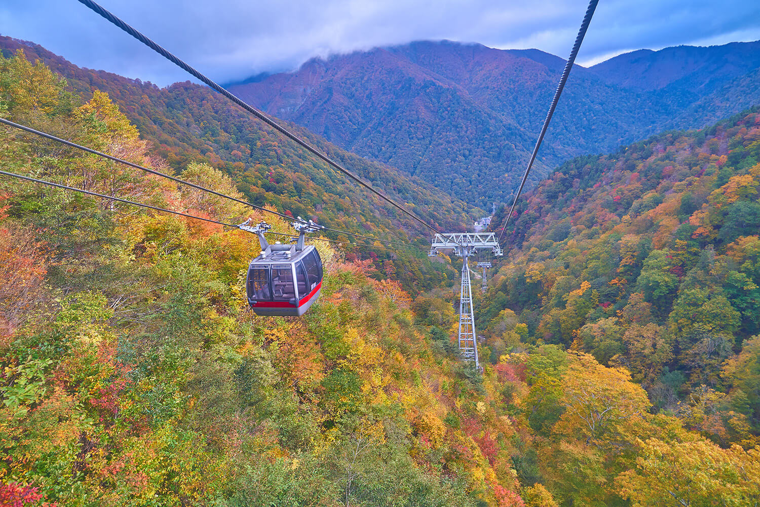 バスツアーで苗場ドラゴンドラと田代ロープウェー紅葉見物３苗場ドラゴンドラ - Grandma のデジカメ写真日記
