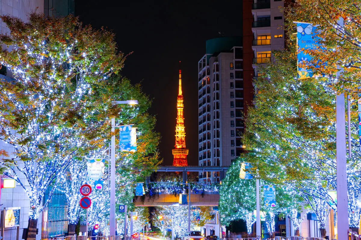 六本木のけやき坂イルミネーションと東京タワーを楽しもう✨