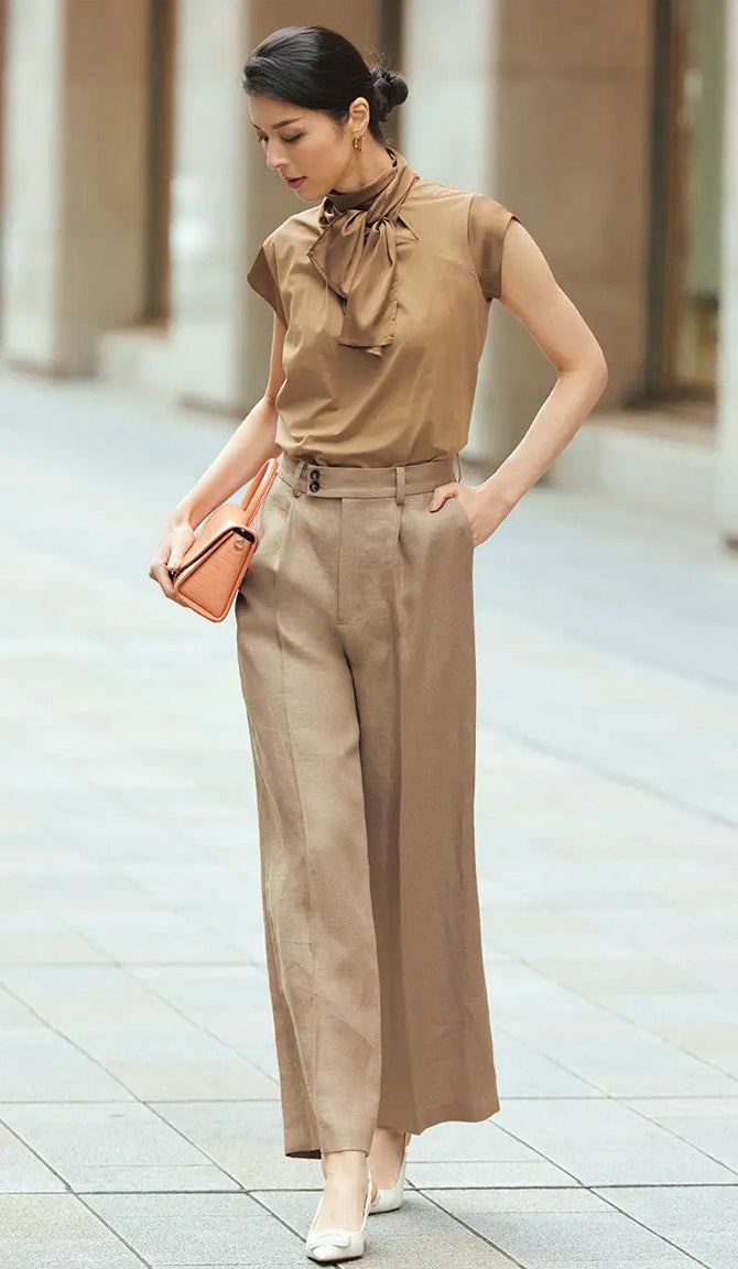 40代向け 夏の旅行コーデは何を着る？大人の上品カジュアルな着こなし17選Domani