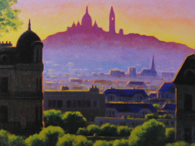 Amazon.co.jp: 絵画 インテリア 油絵 フランス人画家、ベルナルド 作 「パリの街」 イタリア風景画 リビング : ホーム＆キッチン