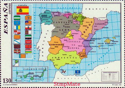 スペイン地図プリント：州と首都、モダンな装飾 デジタルダウンロード- Etsy 日本