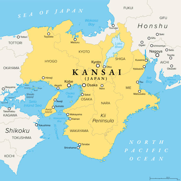 C地方別マップ 近畿地方白地図ダウンロード販売地図素材