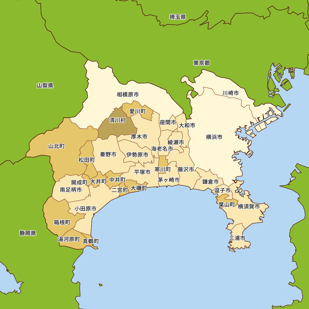 フリーイラスト関東1都6県の地図と県旗のセットでアハ体験GAHAG著作権フリー写真・イラスト素材集 - GAHAG著作権フリー写真・イラスト素材集