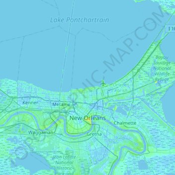 ニューオーリンズの地図