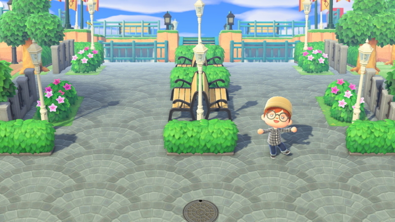 あつ森 花と草木に囲まれたおしゃれな噴水広場を作ったよ - マイミーボックス myme box