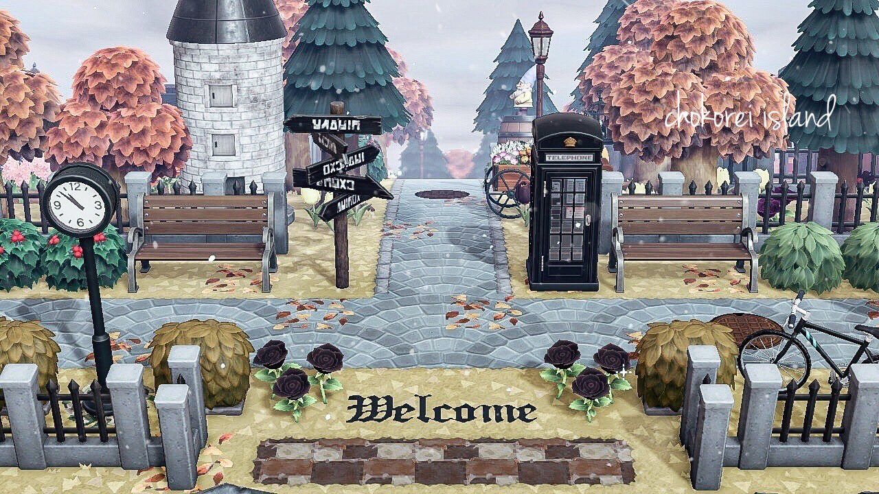 あつ森 島の入口にティファニーブルーでおしゃれなエントランスをレイアウト青い街クリエイト1島クリエイト- あつ森 動画まとめ