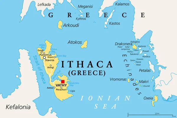 ギリシャのイオニア諸島地域、灰色の政治地図。イオニア海のギリシャの島々。コルフ島、パクソス島、アンティパクソス島、レフカダ島、ケファロニア島、イサカ島 、ザキントス島のイラスト素材・ベクター Image 204729608
