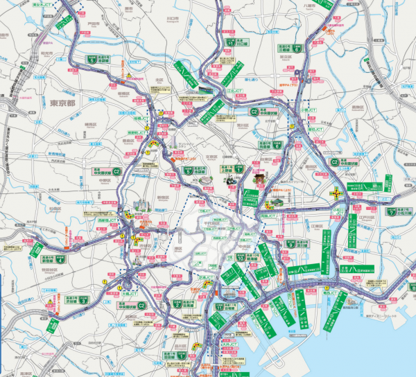 地図「首都高ネットワーク2017」ができました！首都高全路線を大きなB1サイズ 約72cm×103cm に描いた地図「首都高ネットワーク2017」ができました！B1サイズを活かして、2017年3月開通予定の高速神奈川7号横浜北線も含め、出入口、JCTなども再現！首都高渋滞予想