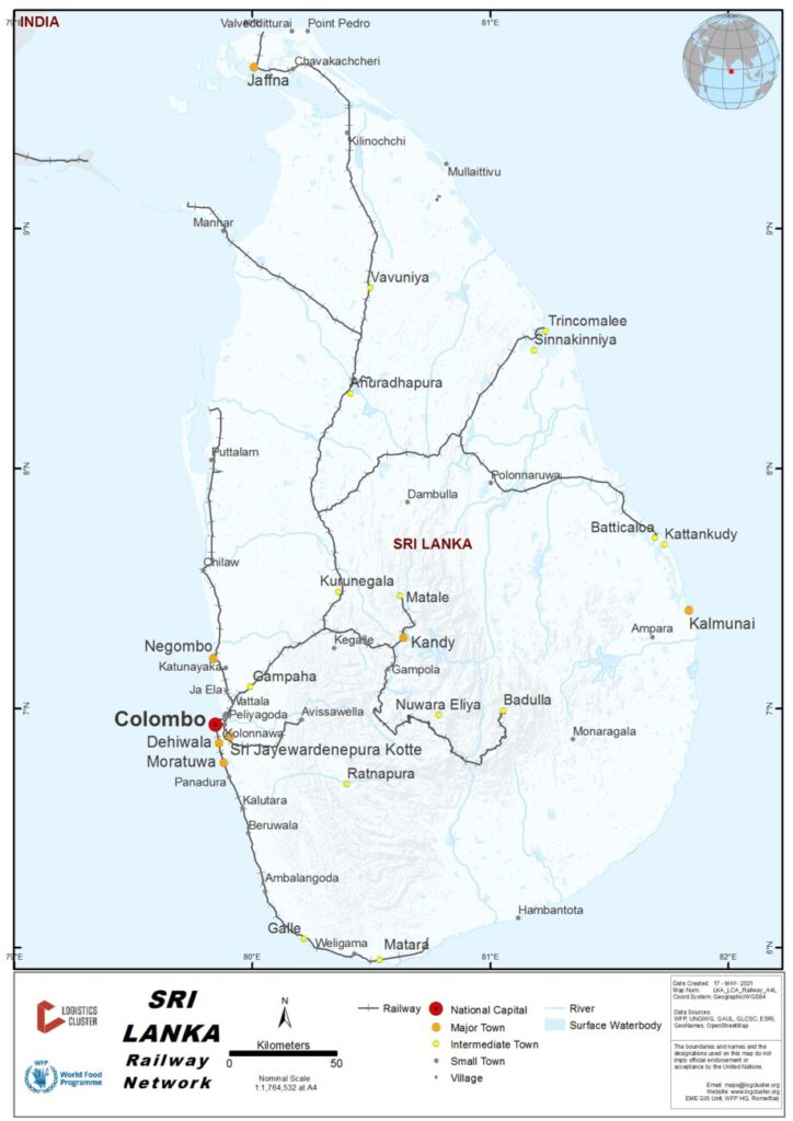 スリランカ 鉄道サービス価格と