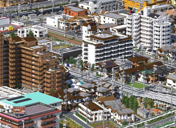 マイクラ建築 城下町を作ろう編はこべ