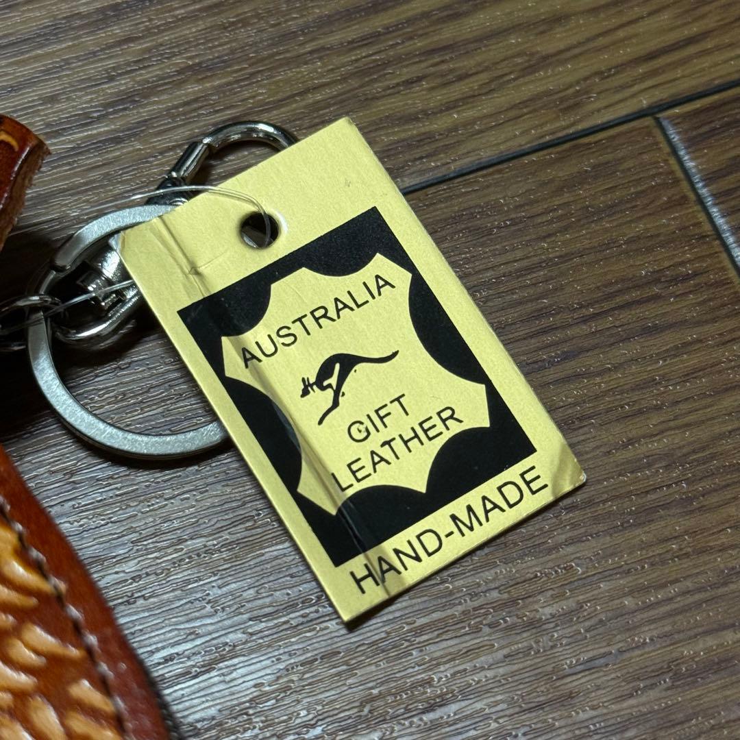 オーストラリア 地図柄 コインケース レザー風 茶色 愛知・名古屋 靴職人のレザークラフト教室「