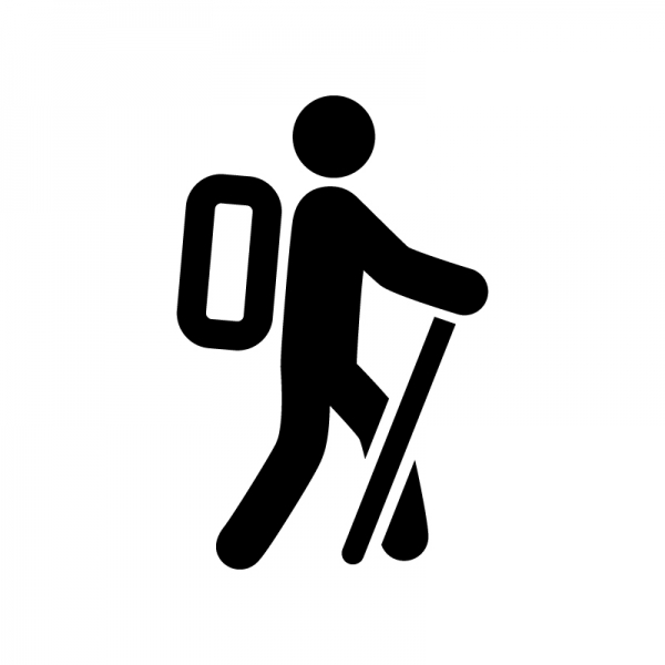 登山山登り運動趣味・興味 - ピクトグラムフリーイラスト素材