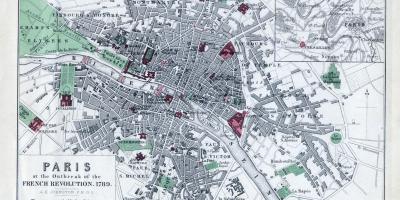 パリ市内地図 リトグラフポスター 都市地図 ポスターパリ 都市詳細地図のポスター City Map