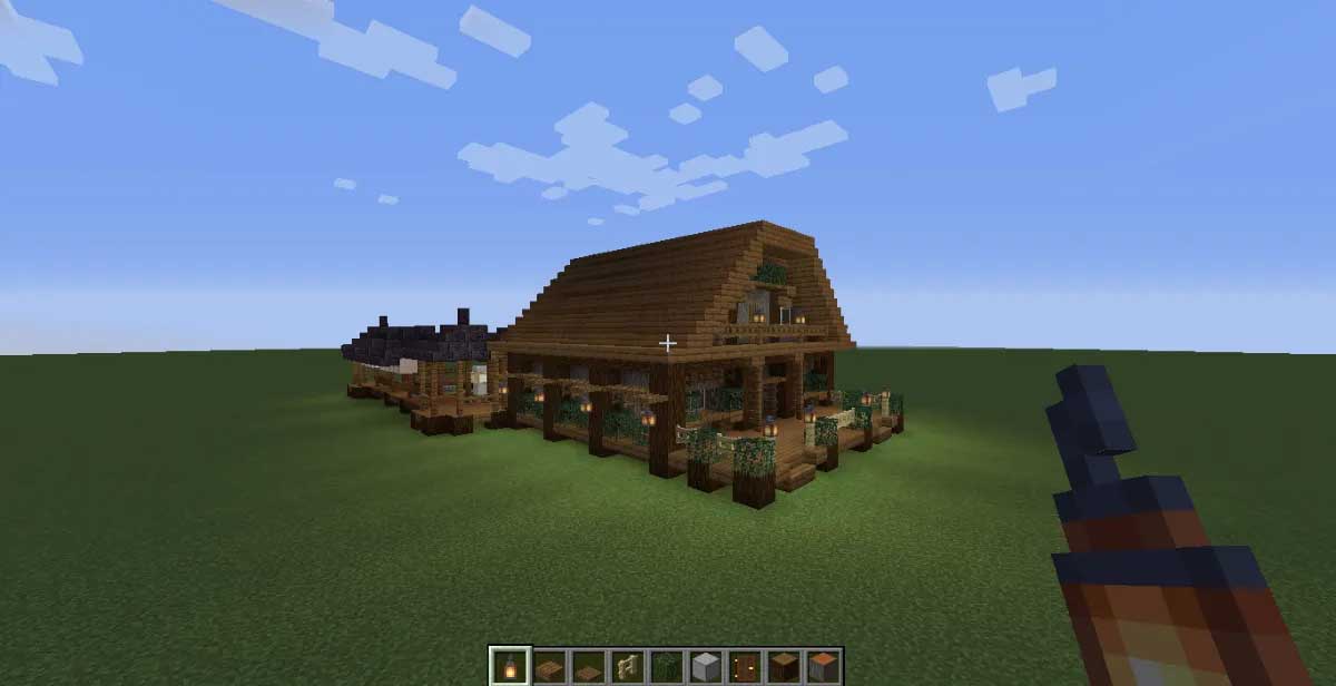 マイクラ 形が特徴的なオシャレな家の建築マイクラ速報