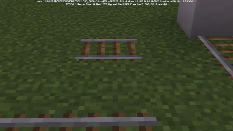 □ レールを使うマインクラフト統合版 ベータ 1.18.0.27@Kay-nea@のブログ