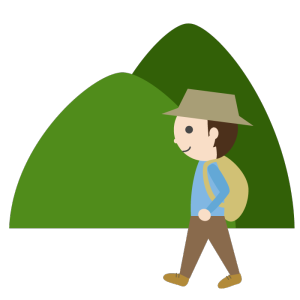 山登り・ハイキングを楽しむ女性の手描きイラスト素材 モノクロのイラスト素材86420259- PIXTA