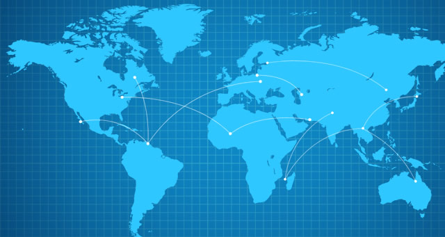 世界地図 世界地図☆色分け☆国境線あり☆国名なし：イラスト無料