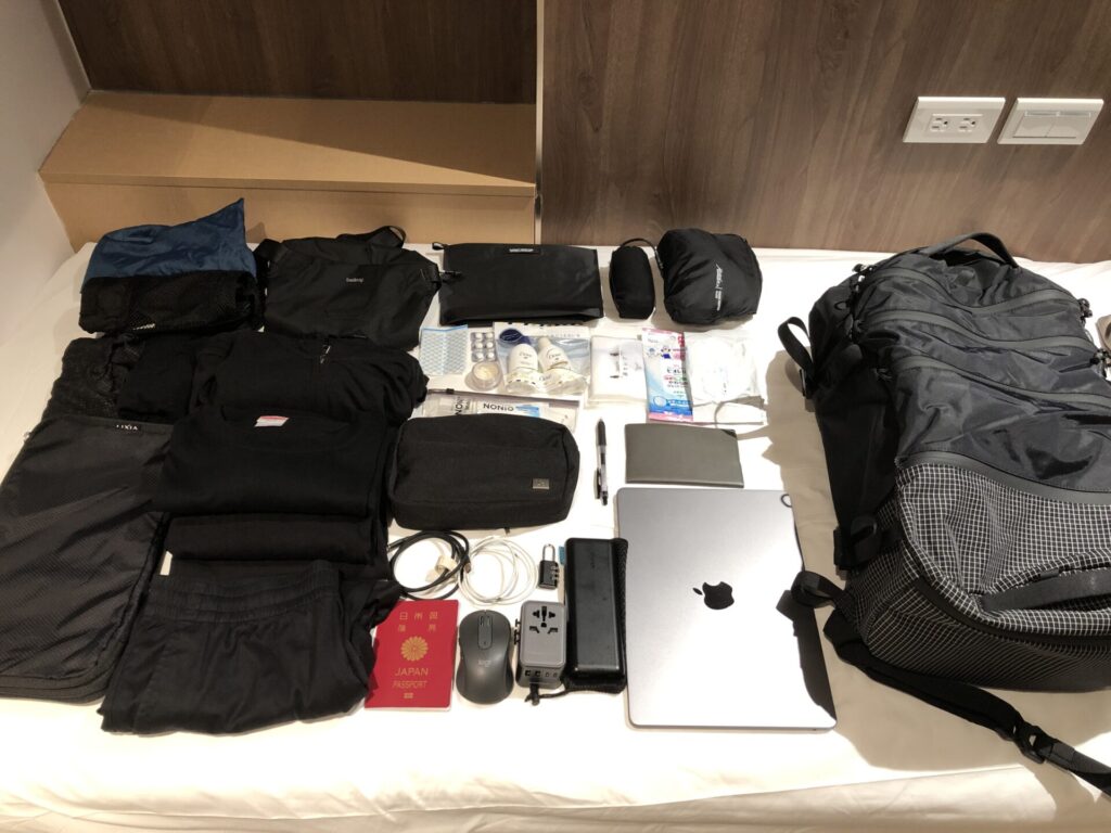 ミニマリストのパッキング 荷物を減らす工夫６選旅行バックの中身