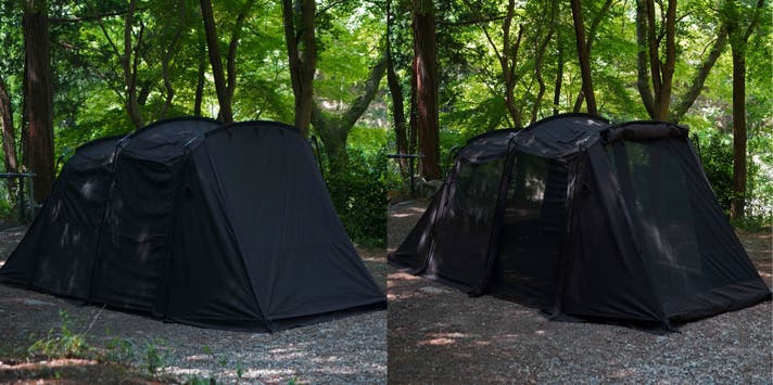 6面メッシュによる圧倒的な開放感が魅力！ 黒にこだわった2ルームテント「BLACK ZEPHYR」IGNITE イグナイト