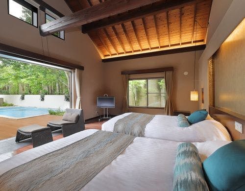 鴨川温泉 別邸 ラ・松廬 -La・Shoro- ① チェックイン・部屋 - 花と野と 温泉宿泊記