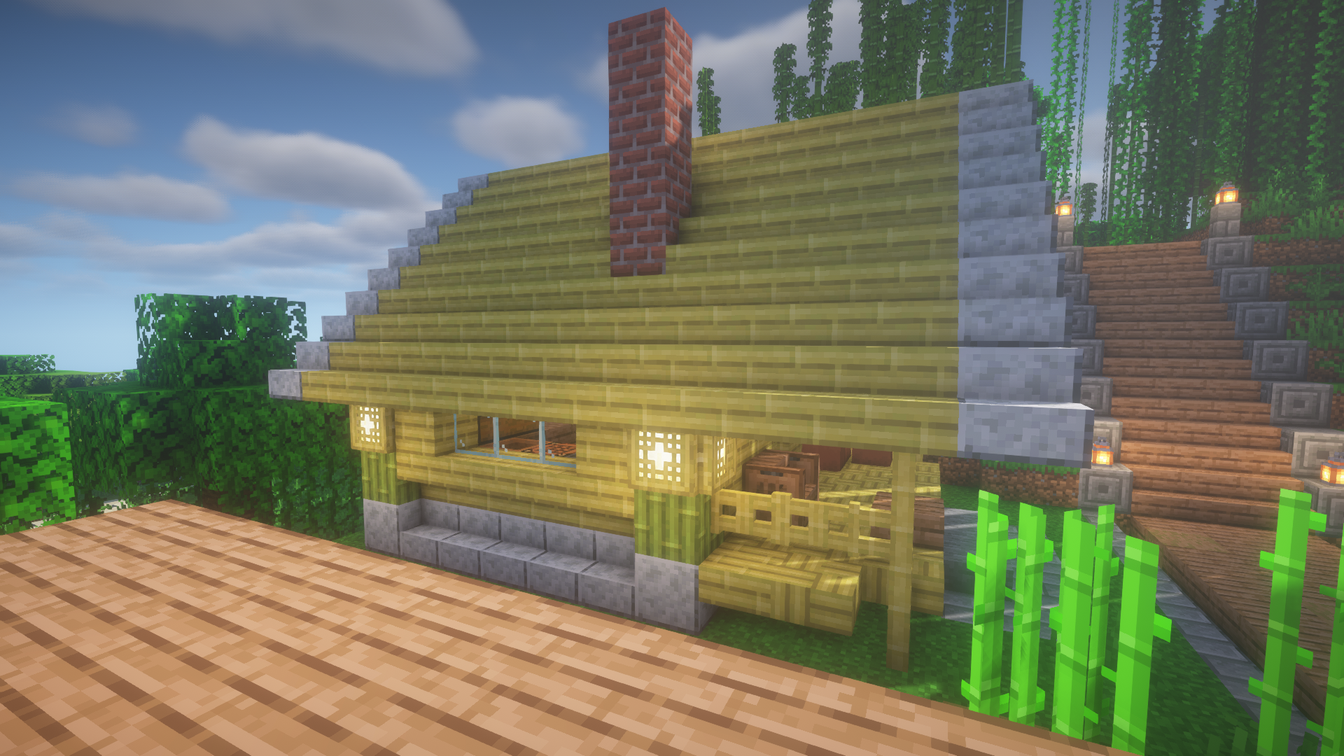 マイクラ建築 桜と竹の旅館minecraftminecraftbuildingマインクラフトマイクラマイクラ建築マインクラフト建築マインクラフト好きに広まれマインクラフト癒し動画癒しの時間