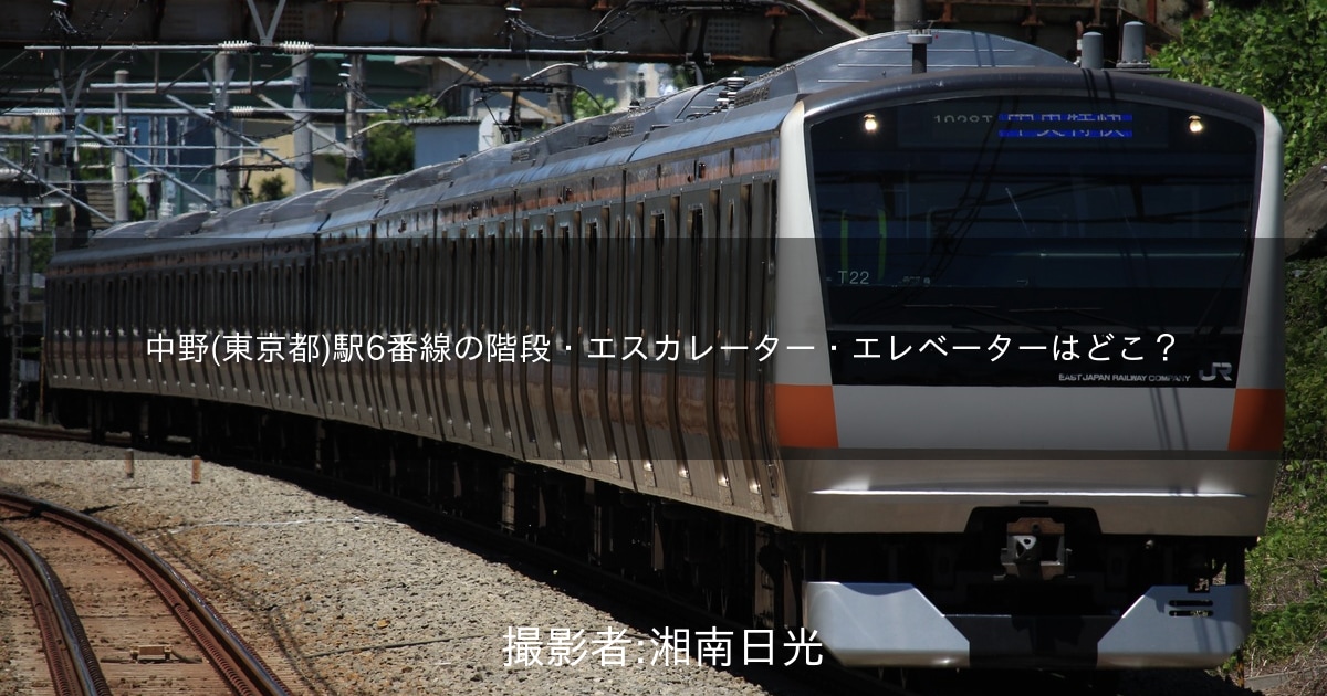 中野駅 7・8番ホーム：中央線 東京行 改札に近い乗車位置 - SAKUNORI