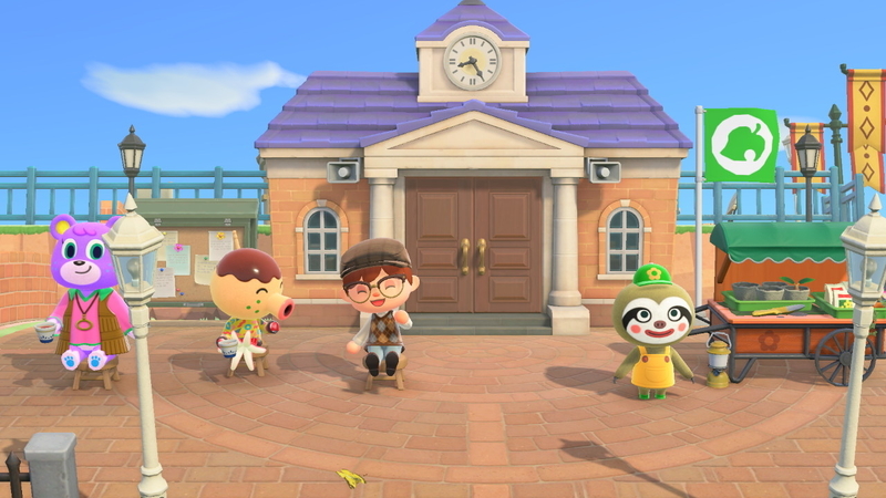 あつ森 無人島の売店・たぬき商店周りとまめつぶの休憩スペース - マイミーボックス myme box