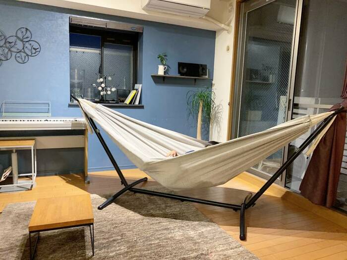 ハンモックを寝具として使う！家族の反応はいかに？生活のアイデア暮らしニスタ