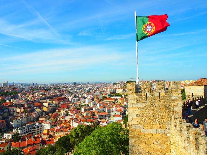 サン・ジョルジェ城からリスボン市内を見下ろす景色もこれまた最高！-ポルトガル旅行記59