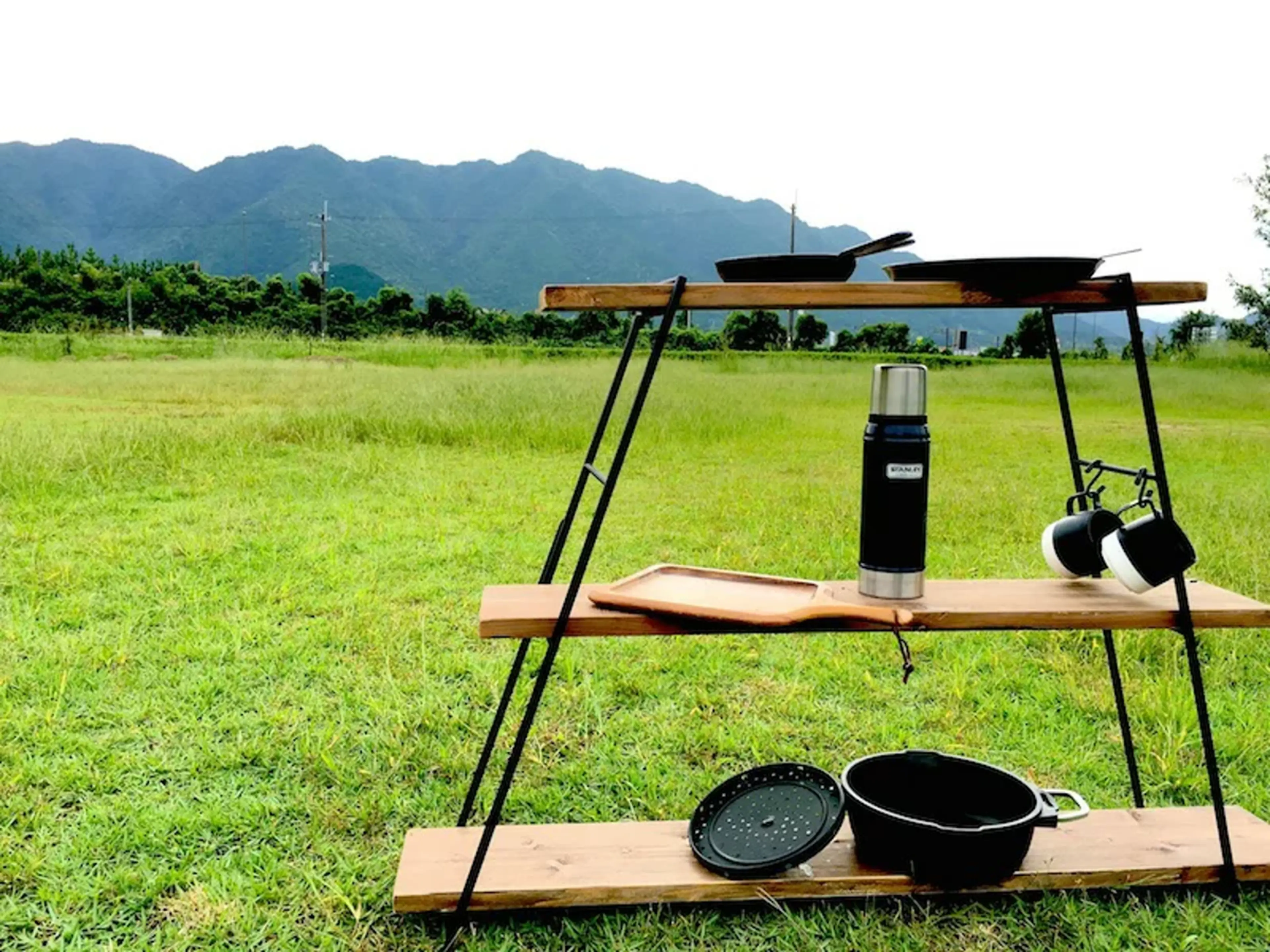 アイアンラック パンタグラック S アウトドア 収納 キャンプ ラック 折りたたみ 棚 観葉植物 おしゃれ カバー無し 3段 tks1LINEブランドカタログ