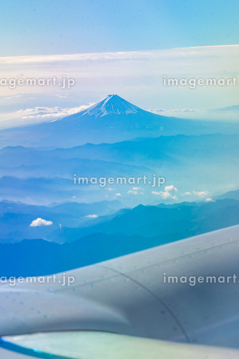 飛行機から眺める富士山の美しさ