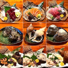 🔖海の玉手箱 @三重県 鈴鹿◎お刺身盛り合わせー¥2,380 ◎岩カキポン酢ー¥1,280◎あん肝ポン酢ー¥950 ◎白子バターー¥1,180 ◎トロサバ塩焼きー¥1,080 ◎赤ハタの煮付けー¥1,100 ◎こだわりだし巻き玉子ー¥600◎バイ貝煮付け