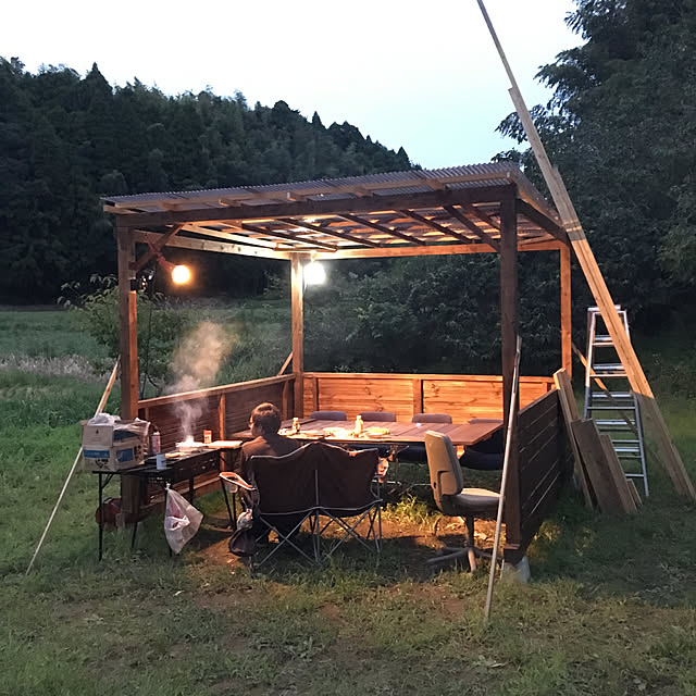 自作 BBQのできるテラスdiy！気ままにもの作り