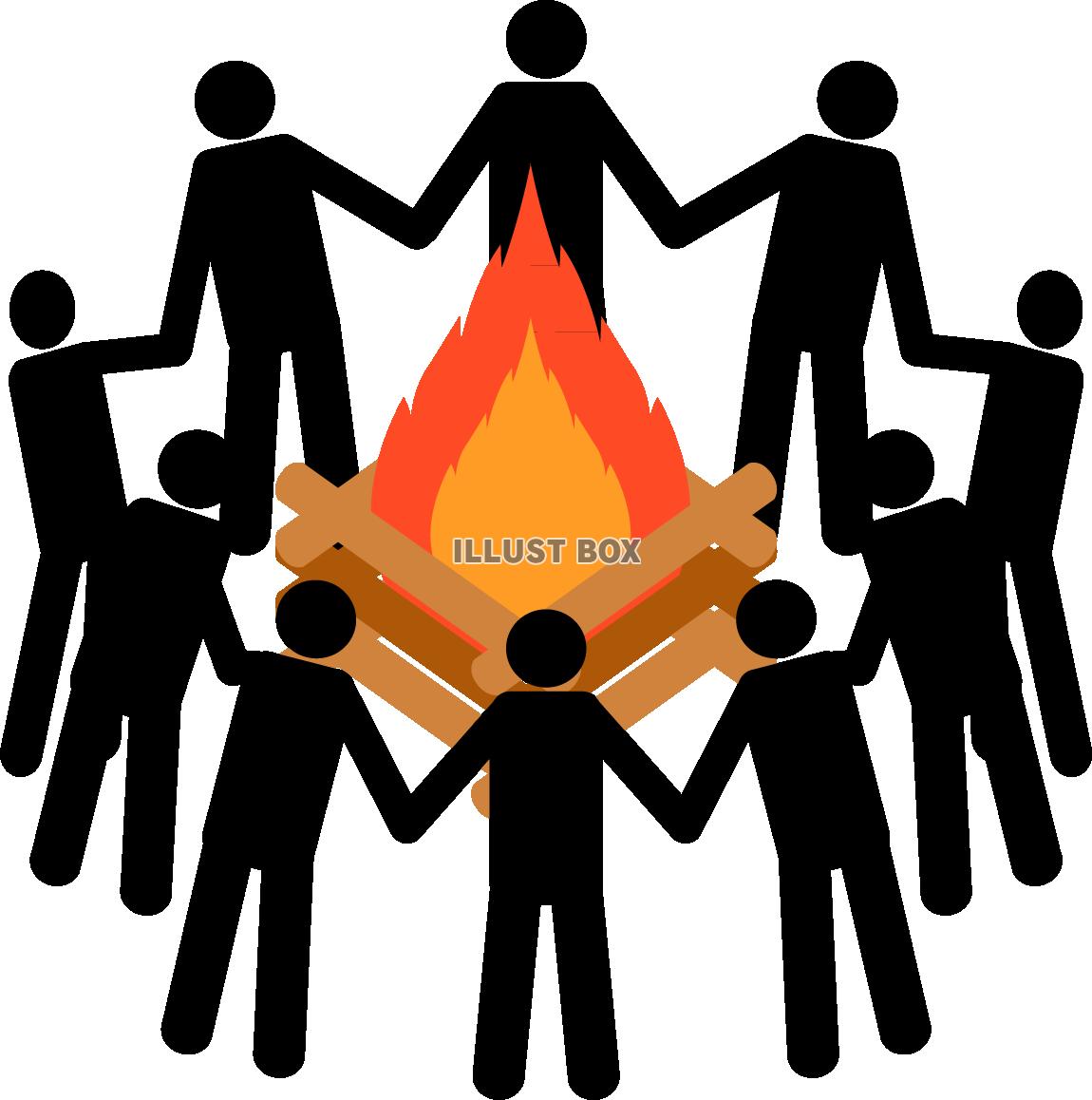 テントの前でキャンプを楽しむひよこのイラストゆるくてかわいい無料イラスト・アイコン素材屋「ぴよたそ」