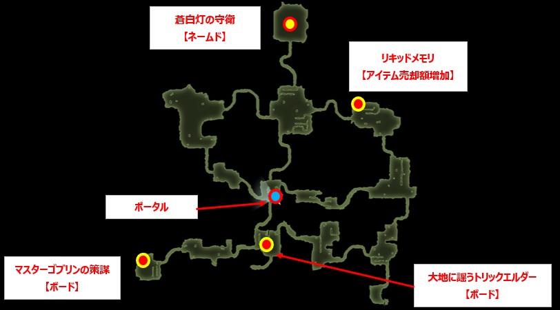 ブループロトコル攻略 ともし火の森 フェイル嶺水池のダンジョン の行き方 マップ詳細えすてろゲーム研究所