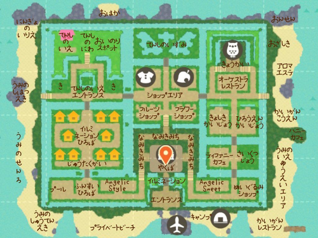 あつ森 川沿いの住宅街のレイアウト～レンガの橋を使った洋風な街並み～ - マイミーボックス myme box