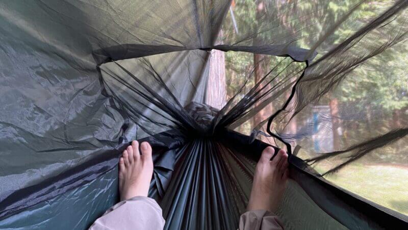 乗るしかない、このハンモック泊の Big Wave皆野キャンプ場 ソロキャンプ 区画サイト