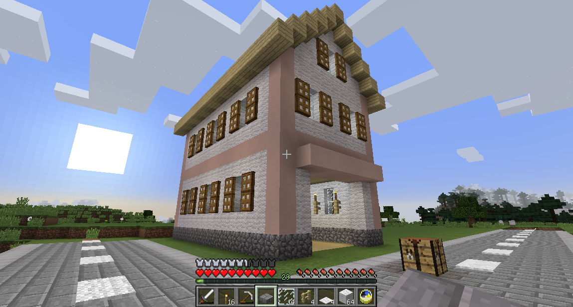 今日から始める町作り その3だいぶ町らしくなってきた！マーチのマイクラ建築レシピ