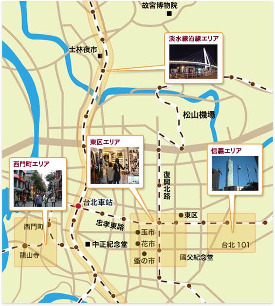 様式化されたベクトル台湾地図表示大都市 首都台北 行政区划 ストックベクター ©molokowall 211266340