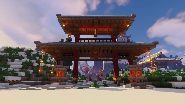 マインクラフト 神社を和風建築してみる 神社の作り方