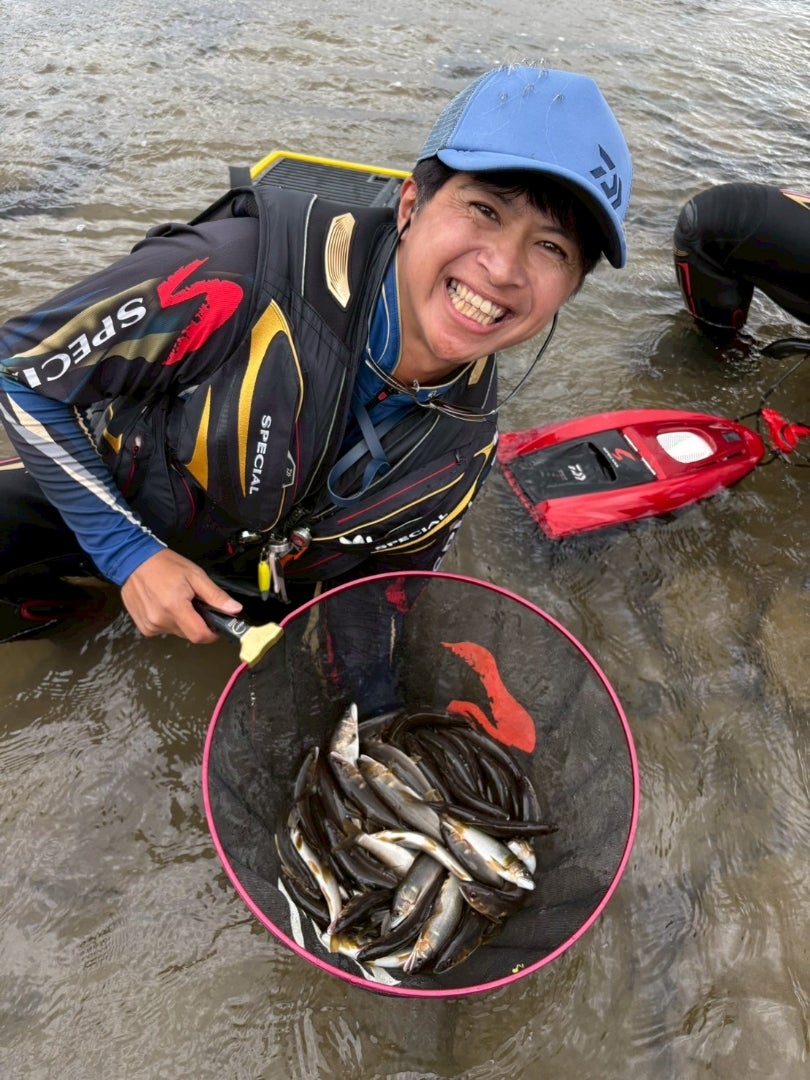伊南川の鮎釣り