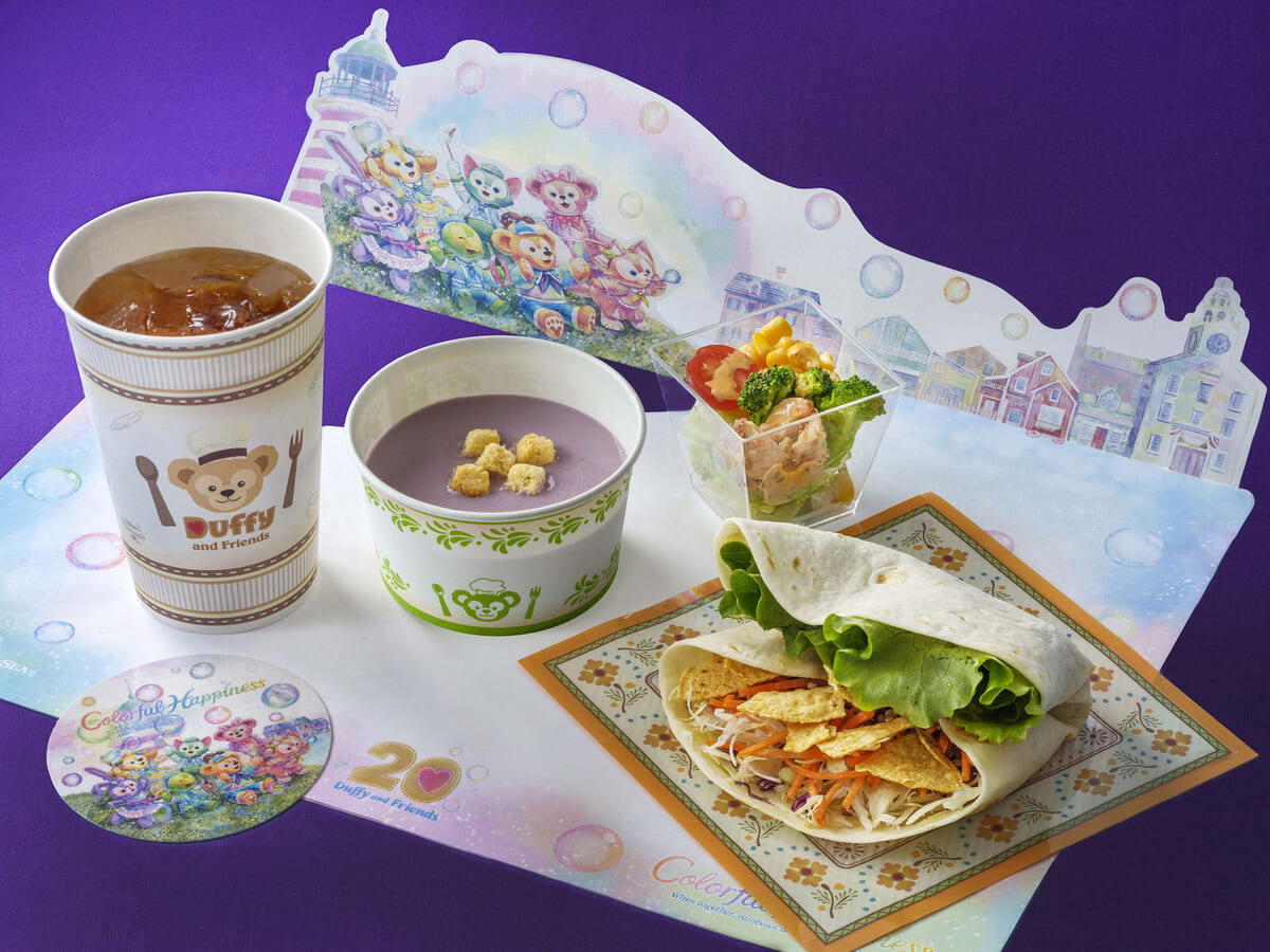 オリジナルランチョンマットとコースター付き！東京ディズニーシー「ミゲルズ・エルドラド・キャンティーナ」“ダッフィー＆フレンズ20周年：カラフルハピネス”ダッフィーのスペシャルセット