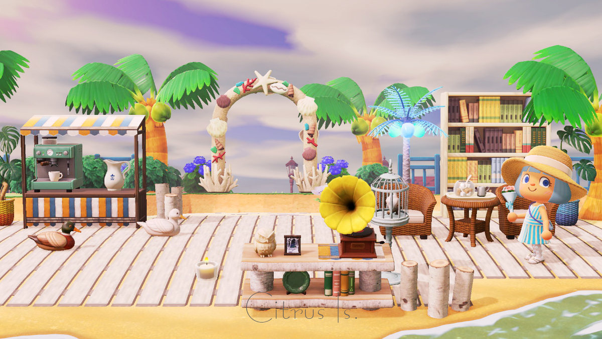 あつ森島紹介 豪華ホテルや巨大プールがあるリアルハワイ🌴・リゾート地が凄すぎた😱♡♡ま可愛すぎるリゾート島✨ 真似したい 天才島クリエイター現る✨