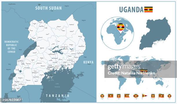 66 Uganda Map And Flag High Res Illustrations - Getty Images