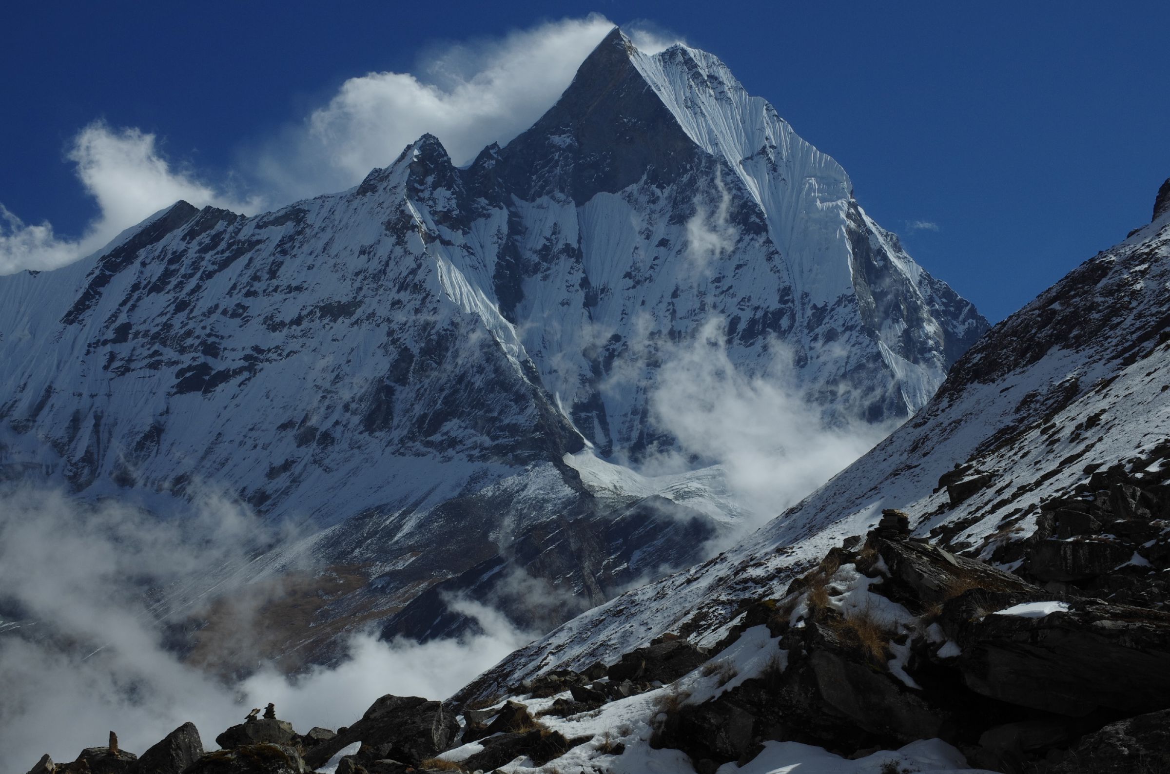 NO-98 「静かな朝 マチャプチャレ、ネパール 」e-Gallery 版画 shop