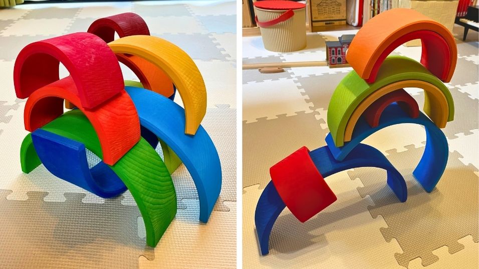 虹の積み木アーチレインボーままごと研究所
